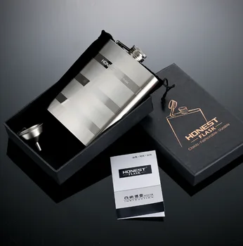 

Hip Flask Set Portable Business Men Stainless Steel Whisky Alcohol European Durable 6oz Metal Funnel Alcohol Best Man Gift