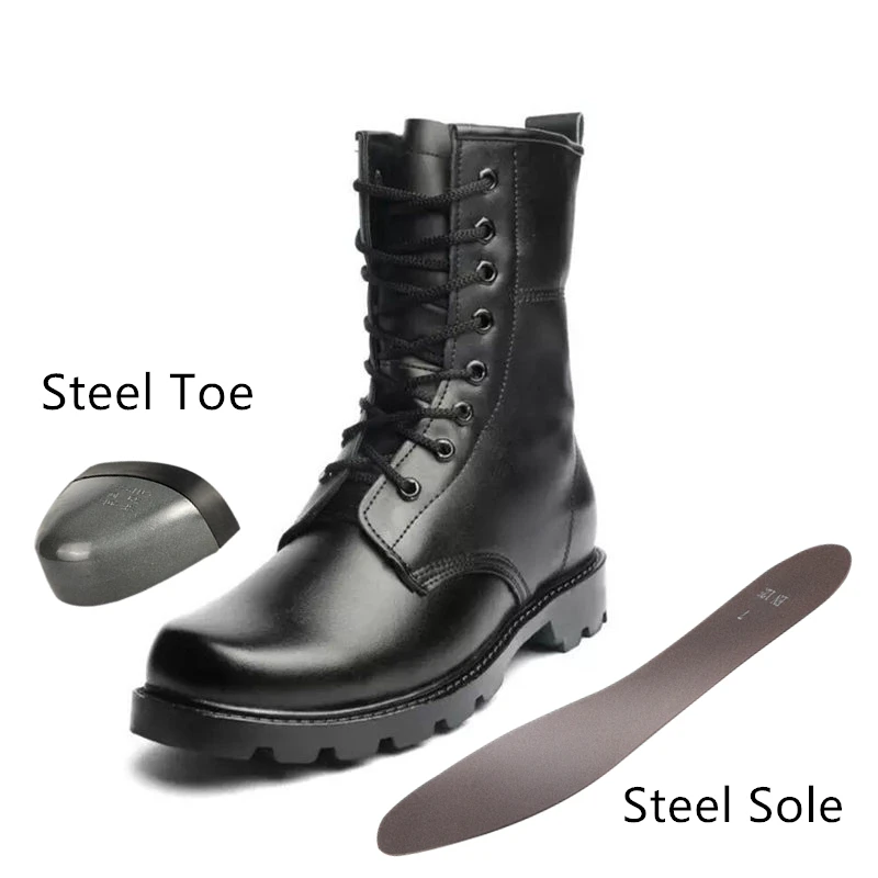 NAUSK Fashion Safety Boots Steel Toe Mid-plate Anti-slip Anti-smashing Wilderness Survival Work Men Boots #WG199 Combat Boots NAUSK Fashion Safety Boots Steel Toe Mid-plate Anti-slip Anti-smashing Wilderness Survival Work Men Boots #WG199 Combat Boots