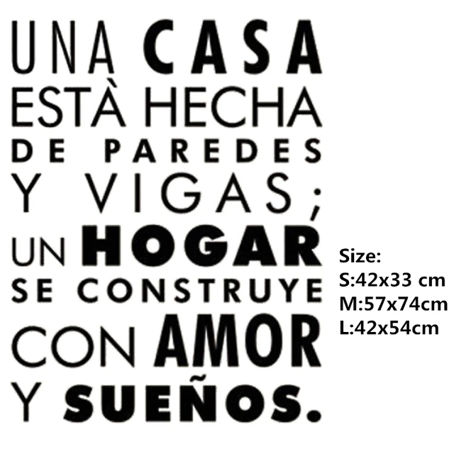 Removable Spanish Quote Recipe Wall Stickers Decor Biblical Character Vinyl Art Kitchen Decor Restaurant Window Decals HY9996 RU494