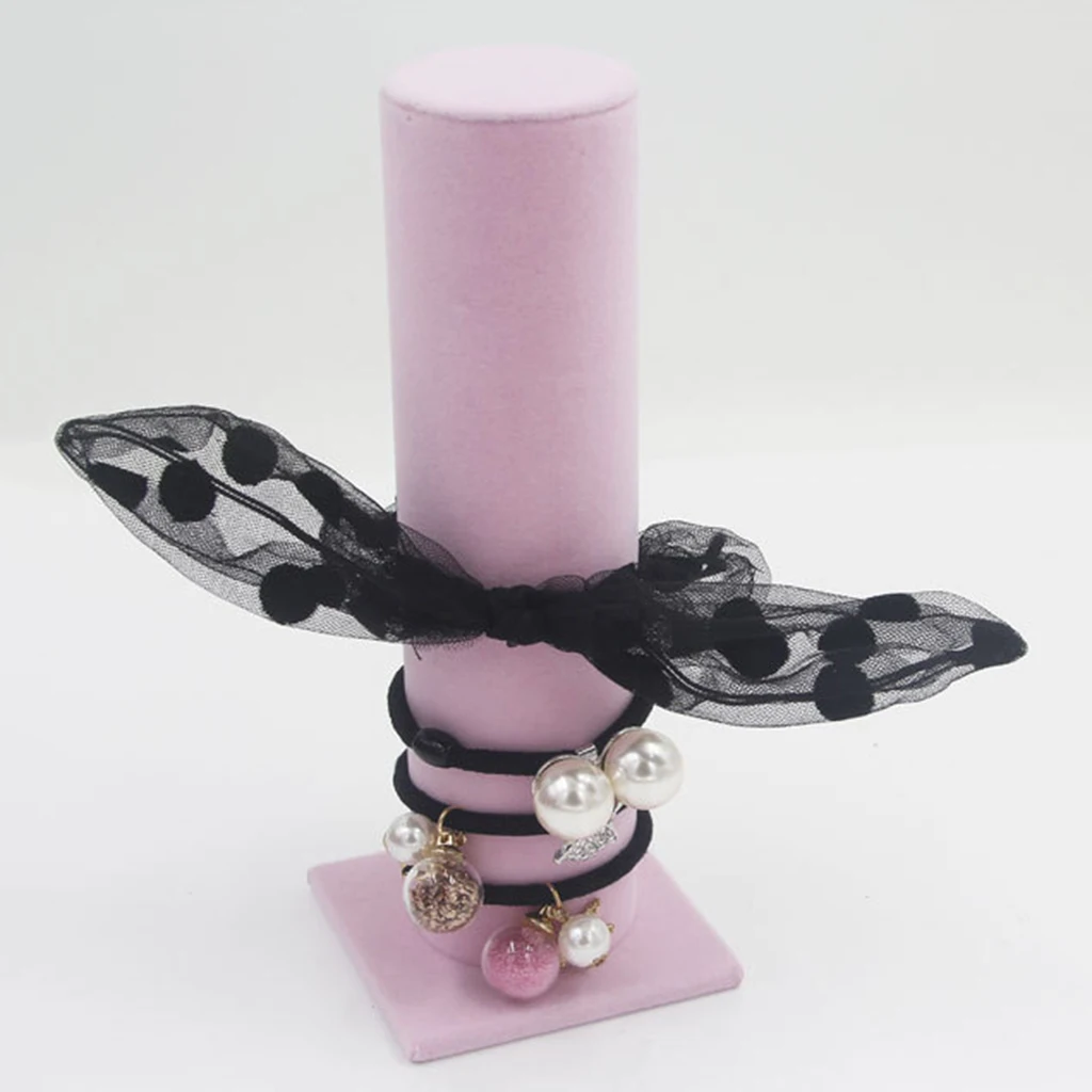 hair tie shop holder Velvet Vertical Jewelry Bracelet Display Stand Bangle T-Bar Display Holder headwear display stand 