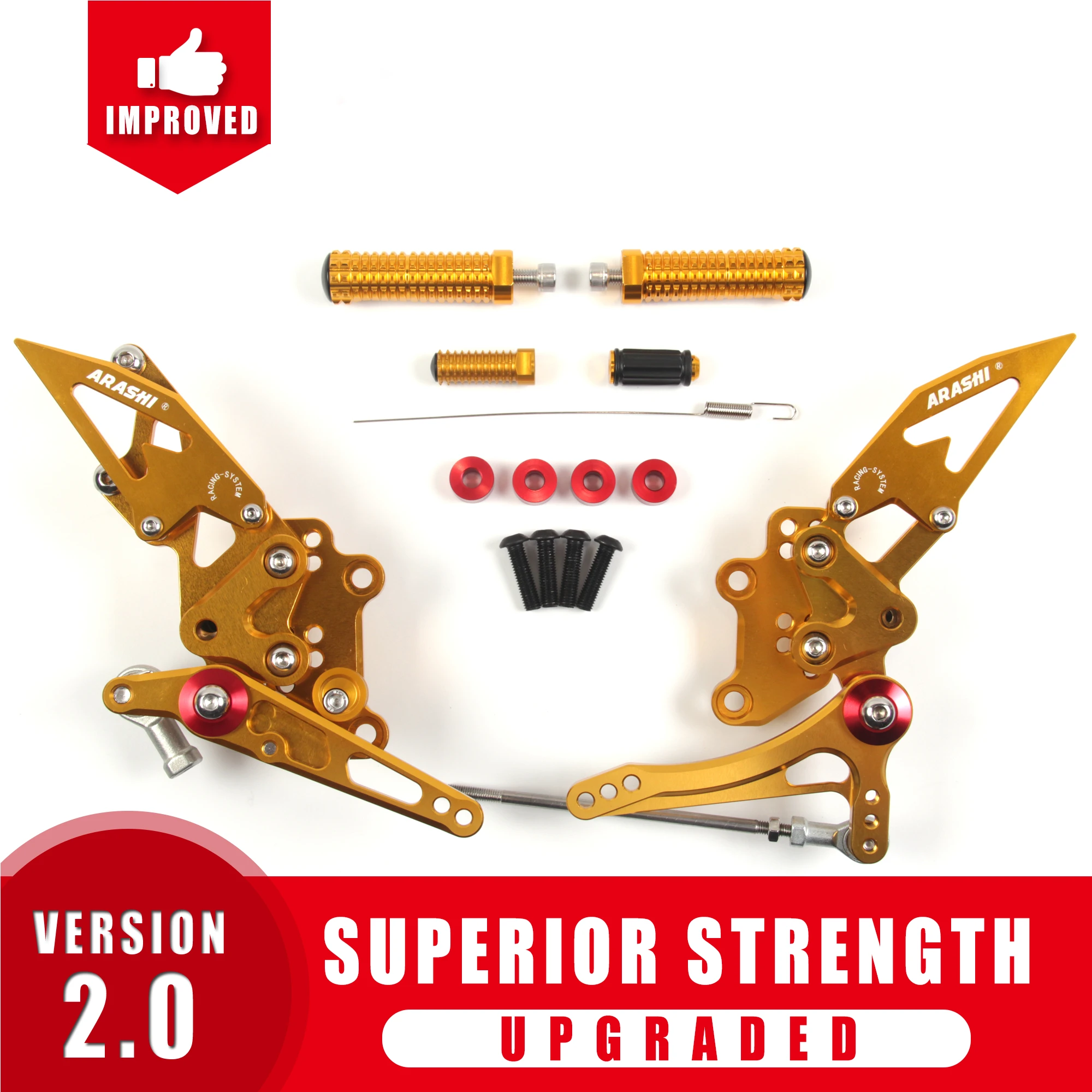 Arashi NINJA300 2013- Rearset CNC регулируемая подножка для KAWASAKI NINJA 300 подножка заднего EX300B EX300A SE
