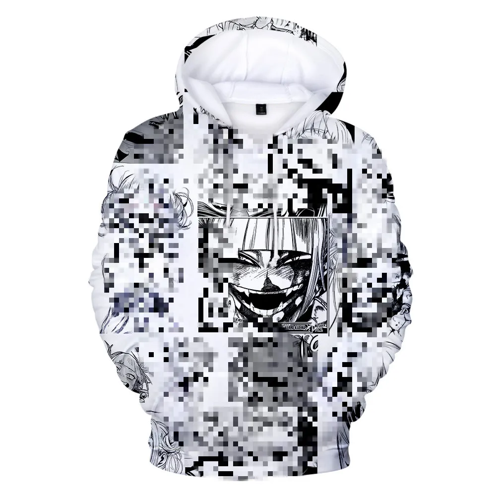 3D Ahegao Hoodies Hooded Women Men Funny Shy Girl Face Sweatshirt Hentai Manga Streetwear Harajuku High Quality Tops