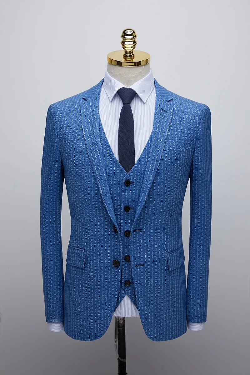 TIAN QIONG, мужские костюмы в полоску, новинка, весна-осень, приталенные свадебные костюмы для мужчин, костюм из 3 предметов, Homme, деловой костюм для мужчин