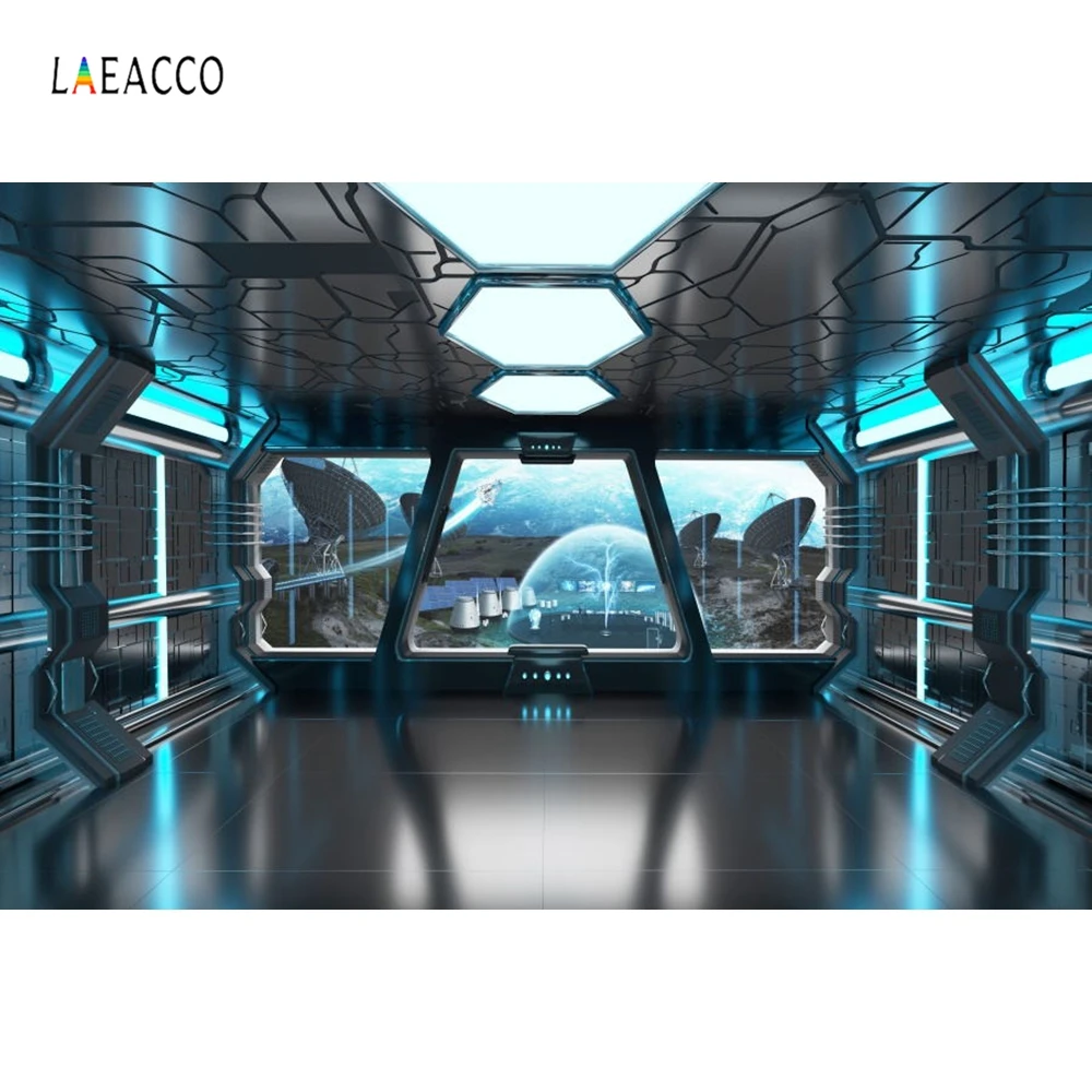 Laeacco космическая станция Вселенная космический корабль мечта сцена фотографии фоны индивидуальные фотографические фоны для фотостудии