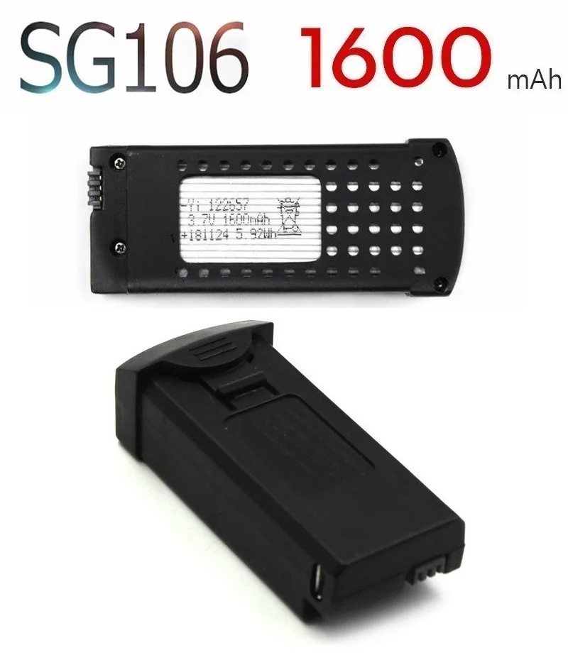 Для SG106 1600mAh 3,7 V Lipo батарея для радиоуправляемого вертолета дрона квадрокоптера запасные части 3,7 v перезаряжаемая батарея SG-106