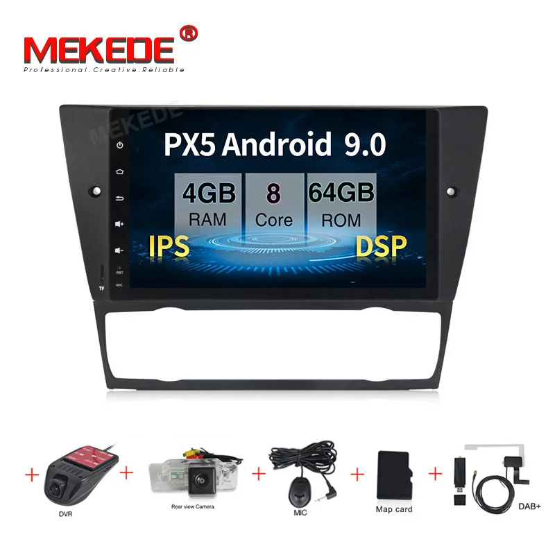 

MEKEDE 9" DSP IPS screen Android 9.0 2G RAM CAR GPS For BMW E90 E91 E92 E93 dvd player screen stereo radio multimedia navigation