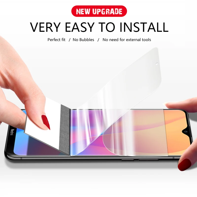 CHYI 3D изогнутая пленка для Xiaomi Redmi 8 8A защита экрана полное покрытие краев нано Гидрогелевая пленка с инструментами не закаленное стекло