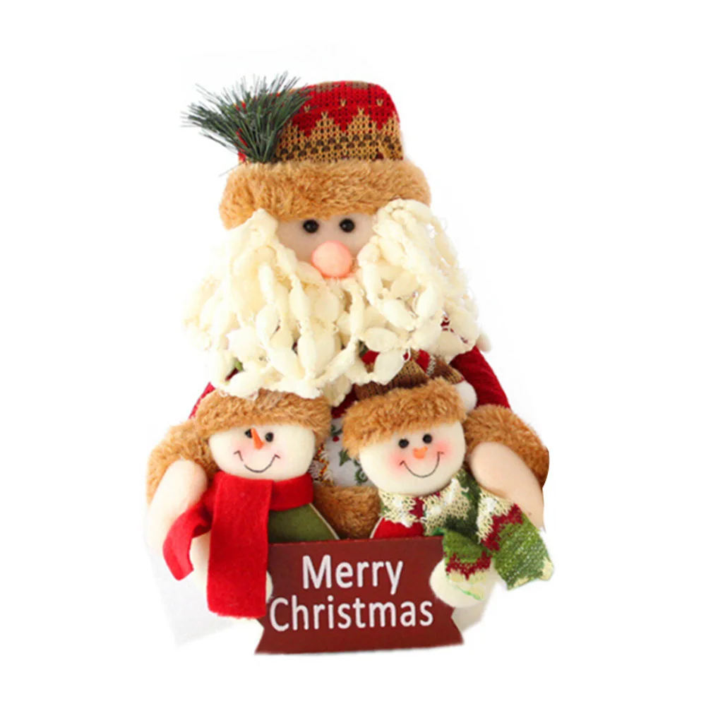 

New Year Christmas Home Decor Cute Santa Snowman Shape Doll Merry Christmas Gift Tree-Decoration Hanging Ornament New O9