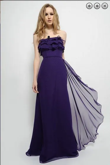 Новинка размера плюс невесты vestidos de festa Формальные Длинные шифоновые платья для подружек невесты