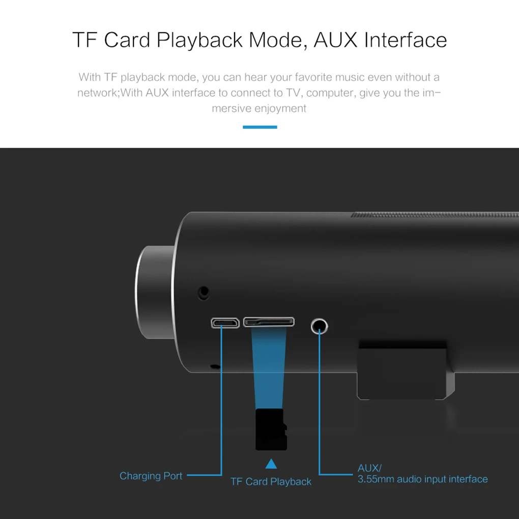 Bluetooth 4,2 двойной динамик Встроенный микрофон беспроводной стерео сабвуфер Алюминиевый Чехол TF карта расширения Soundbox