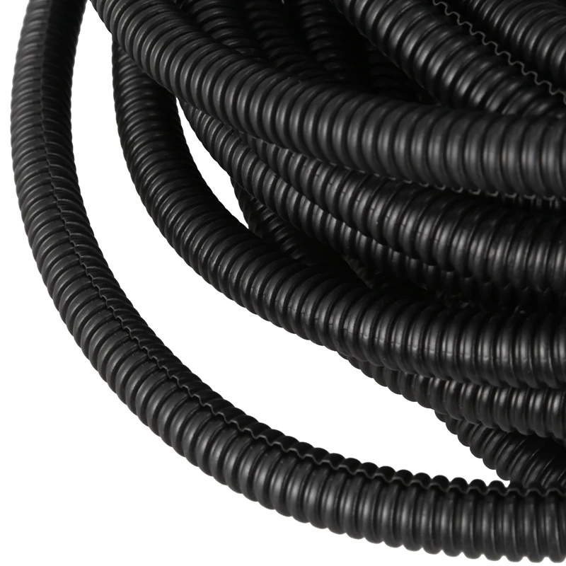 50 Ft Split Wire Loom Conduit Polyethylene Tubing Black Color Sleeve Tube