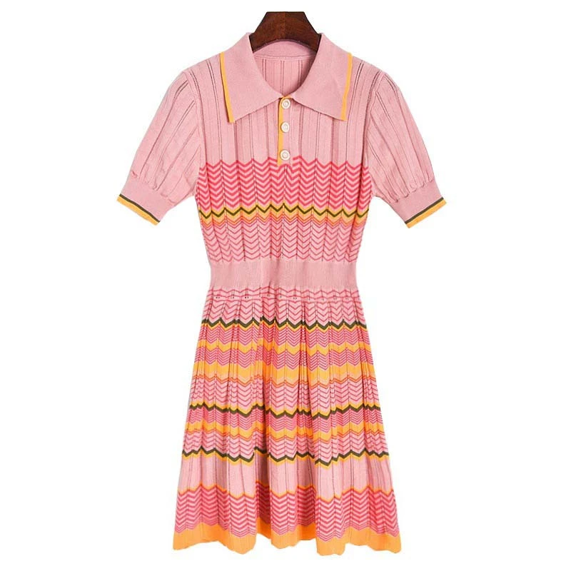 Женское трикотажное платье в полоску элегантное облегающее плиссированное с