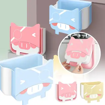 

Hanging Kitchen Trash Can Collapsible Mini Garbage Bin for Cabinet Bathroom Car Bedroom