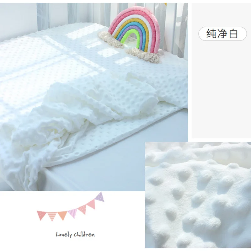 Baby Crib Fitted Bed Sheet Minky Dot Newborn Baby Cotton Matress Cover With Elastic Allow Customerized Size Children Bedspread