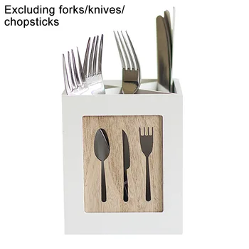 

Spoon Kitchen Storage Tableware Holder Drain Tabletop Cutlery Fork Chopstick Wooden Box Organizer Modern Separated Handmade