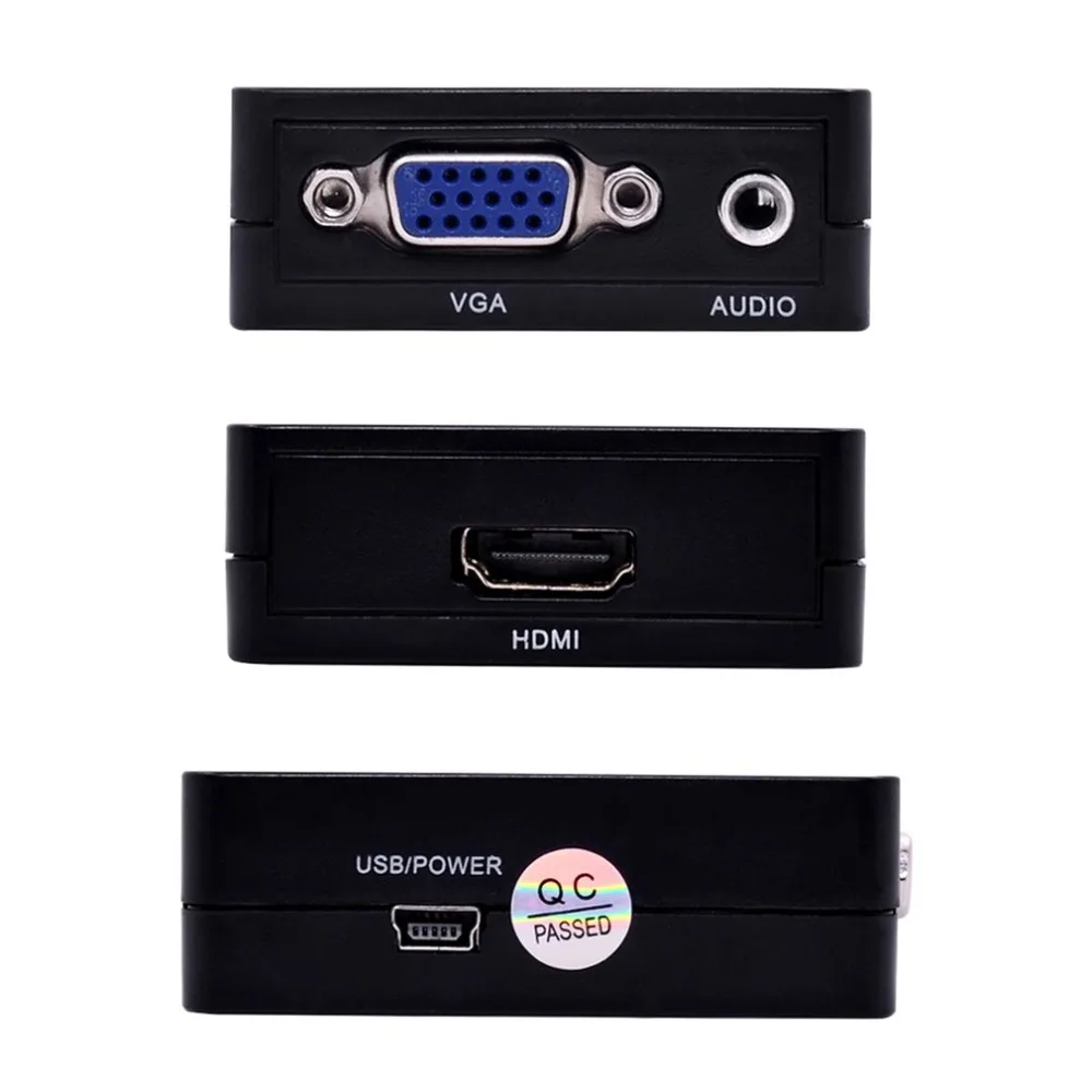 Преобразователь из VGA в HDMI 1080P Hd адаптер аудио кабель для Hdtv ПК ноутбук ТВ компьютер внешние аксессуары