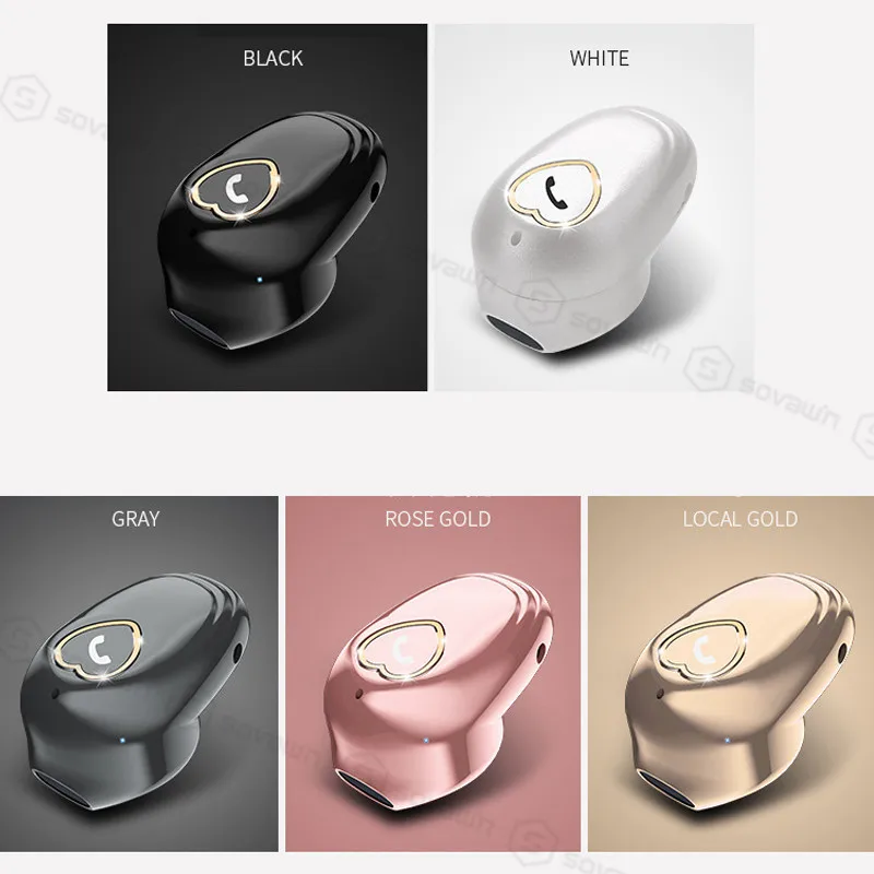 Sovawin 4,2, беспроводные Bluetooth наушники, стерео шумоподавление, мини спортивные беспроводные наушники, игровая гарнитура, одиночная с микрофоном, Новинка