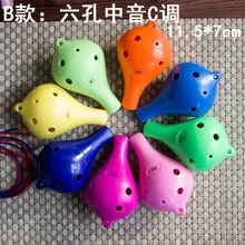 Окарина ABS пластик экологический материал шесть отверстий alto C ac Регулируемый окарина плоский нос смола