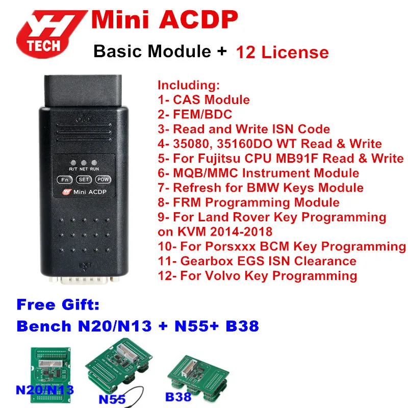 Yanhua Mini ACDP с 12 полными модулями разрешения программирования Master полная