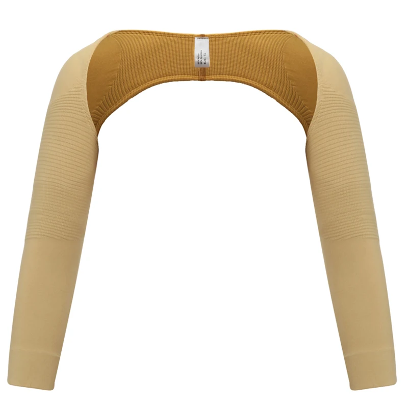 Upper Arm Shaper Women Shoulder Slimmer Compression Shapewear Sleeves Body Shaper Humpback Posture Corrector Back Support Tops - Цвет: Style 4 (Beige)