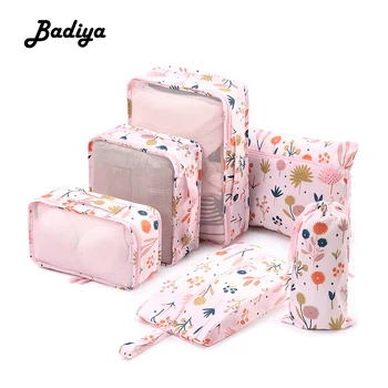

Personlity Printing Storage Bag Multifunction Waterproof 6 Sets of Storage for Travel Portable Organizer Bags Sorting Pouch