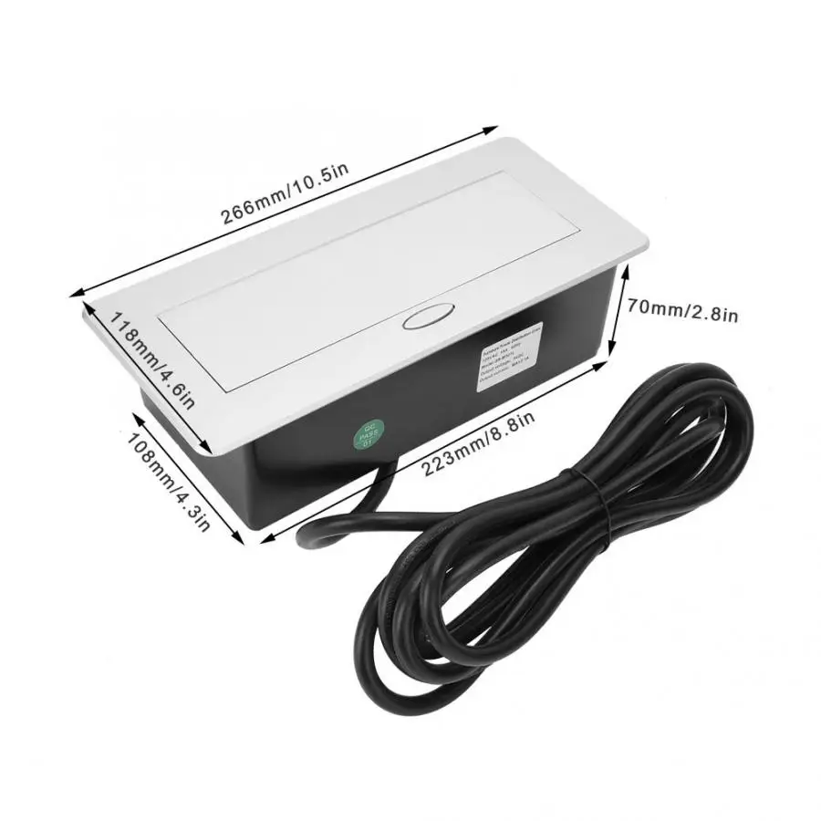 2 шт. стандарт США розетка+ 2 шт. USB интерфейс Алюминиевый Сплав стол настольный офис бытовая техника