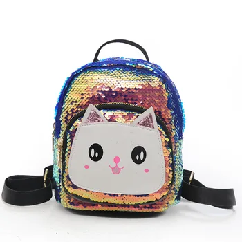 

New 3D Sequin kids bag holographic pu cartoon backpack for children laser schoolbags for boy s bags for girls mochila escolar