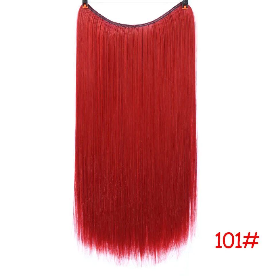 MEIFAN, длинные натуральные волнистые, секретные, невидимые, рыбья линия, накладные волосы для женщин, термостойкие синтетические шиньоны - Цвет: 106