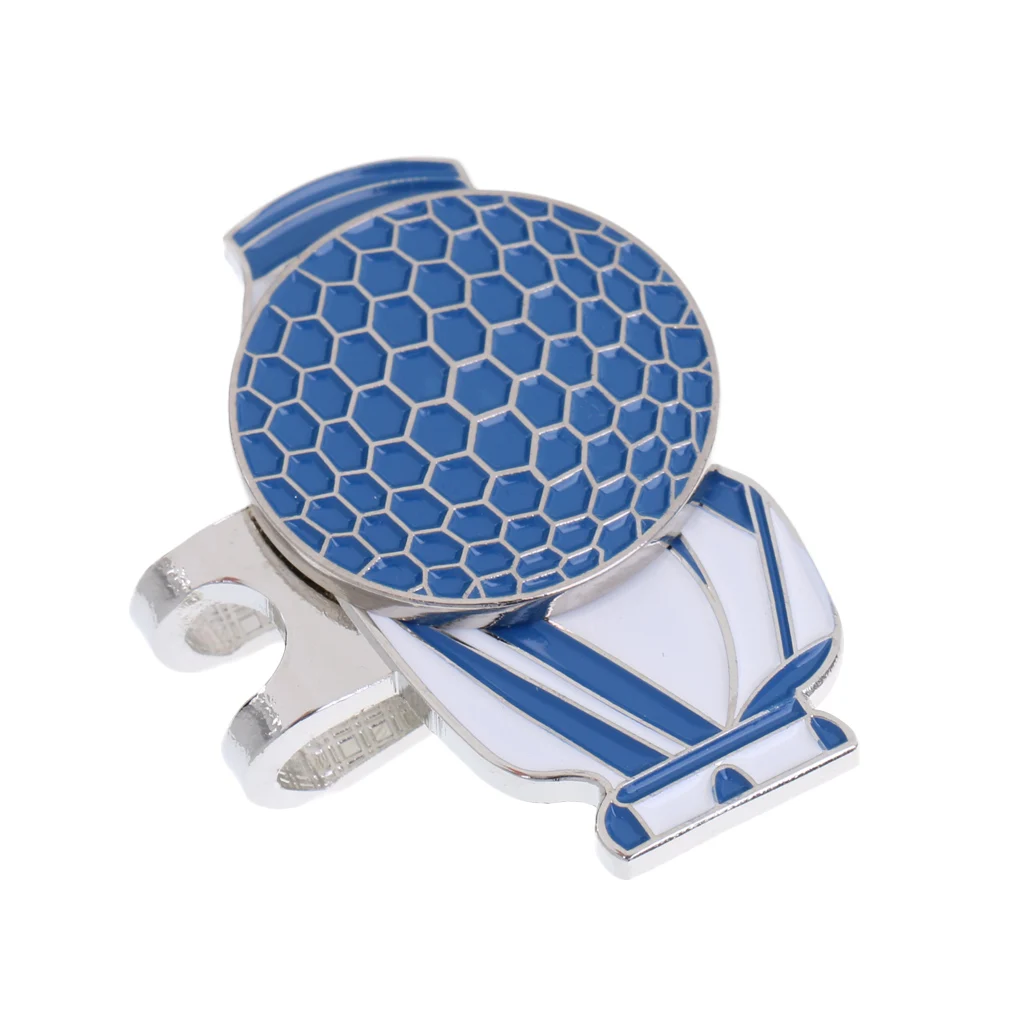 Magnetic Visor Hat Clip and Golf Ball Marker Alloy Golf Bag Pattern, Set of  3