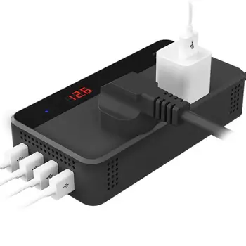 

Automobile 12V/24V to 220V AC Inverter Smart USB Ports Power Adapter Car Lighter W91F