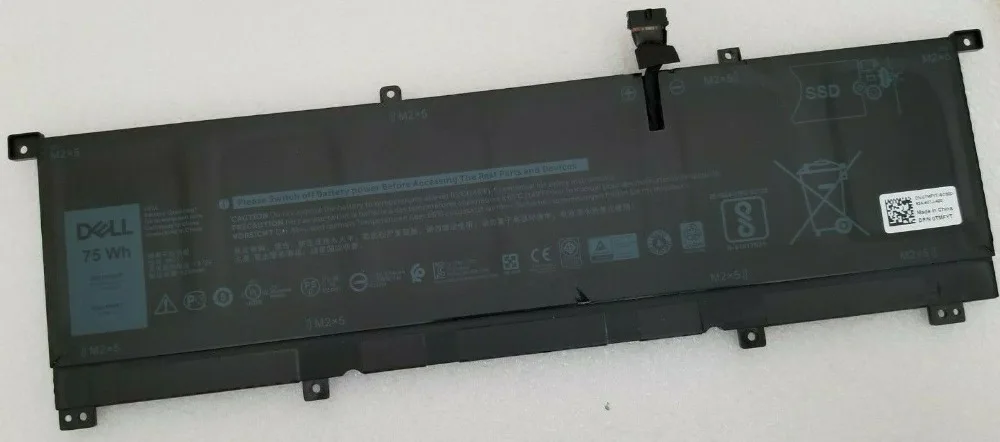 Новая Оригинальная батарея для Dell XPS 15 9575 8N0T7 TMFYT 11,4 V 75WH