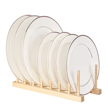 Универсальная деревянная подставка для тарелок, сушильная сушилка, подставка для хранения, держатель, кухонные крючки для тарелок, чаша, подставка для книг