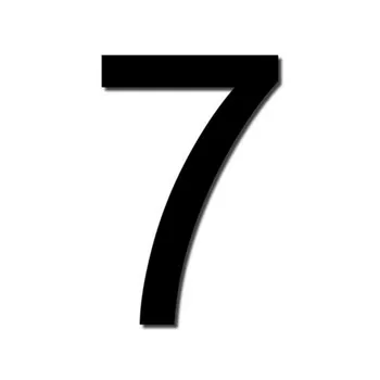 

Customized HOUSE NUMBER Arial 7 Acrylic Large Cool Stylish Modern Gloss Black DIY