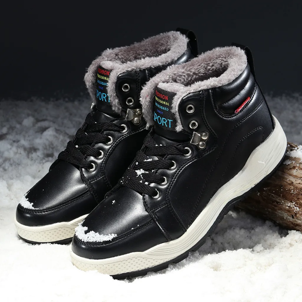 Shoes For Men Casual Boots Plus Velvet Warm Cotton Waterproof Comfortable Boot Snow Boots Men