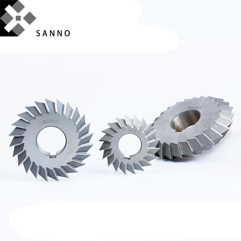 HSS end mills white steel V - double angle milling cutter 30  45  90  60 degree 60mm - 100mm helical gear for cnc machine (6)