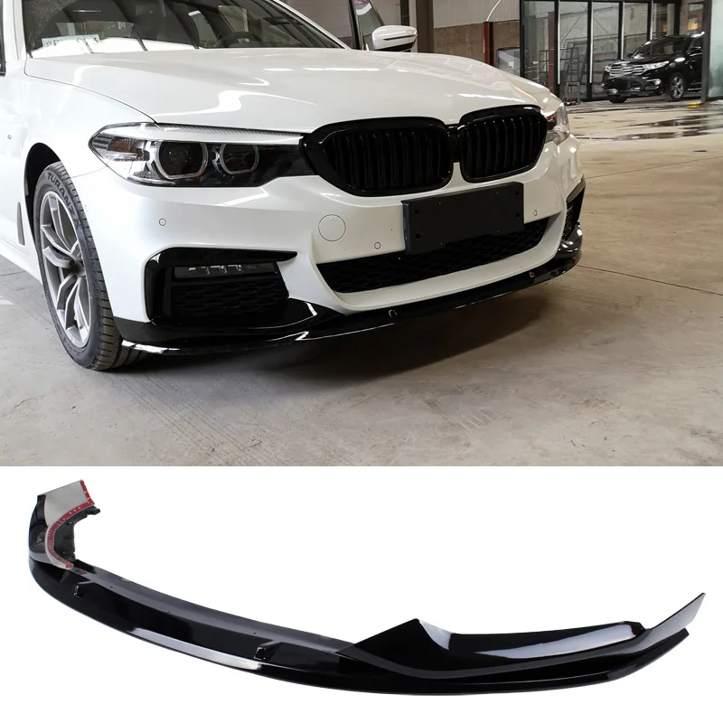 M-P стиль PP материал бампер яркие черные передние губы для BMW 5 серии G30 G38 525i 530i 540d |