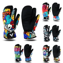 Холодные и теплые перчатки с тремя пальцами для взрослых на открытом воздухе Велоспорт Водонепроницаемые мужские и женские перчатки для альпинизма утолщение