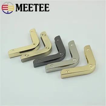 

Meetee 53mm 5/10pcs Metal Bag Corner Buckles Screw Handbag Edge Protection Hook Buckle Decoration Hardware Accessories BF215