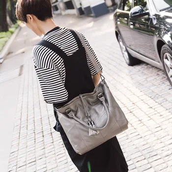 

High-Quality Genuine Leather Tote Bag Women Handbags Big Capacity Fashion Shoulder Bag Casual Simple Messenger Bags