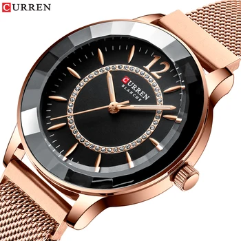 

CURREN Charming Rhinestone Quartz Watch Fashion Design Watches Women Stainless Steel Band Clock Female Luxury reloj mujer