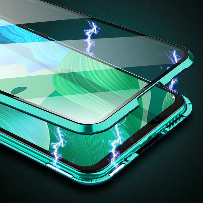 Magnetic Metal Double Side Glass Phone Case For Huawei Honor Mate 30 20 10 Pro P30 2
