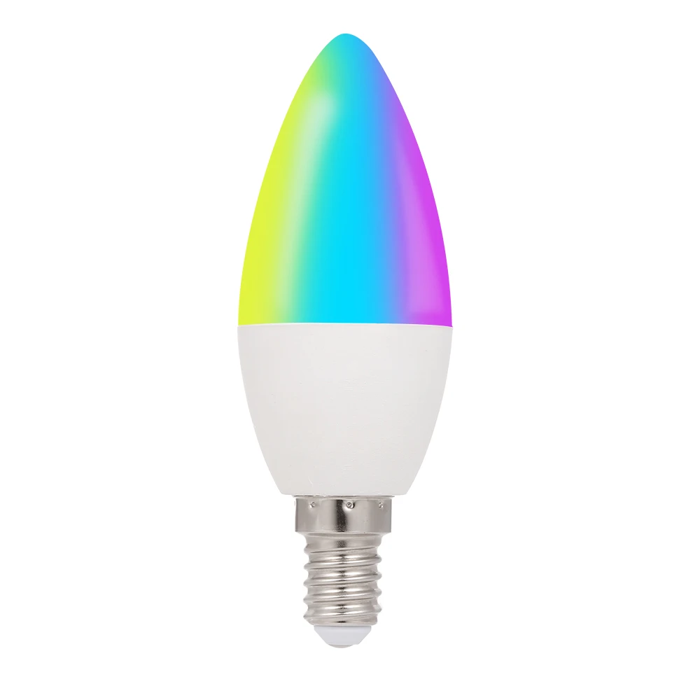 WiFi умная лампа, светодиодный умный дом, лампа в форме свечи, светильник с регулируемой яркостью, умный светильник, приложение SmartLife/Tuya, дистанционное Голосовое управление для Alexa Google