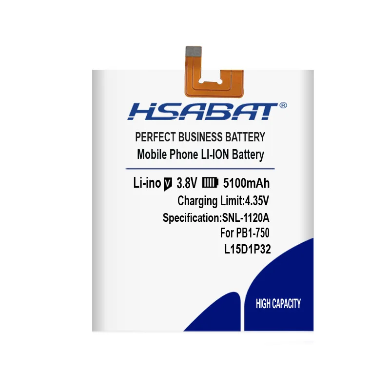 HSABAT 5100 мАч литий-полимерный аккумулятор L15D1P32 Батарея для lenovo PB1-750 PB1-750N PB1-750M PB1-750P PHAB TD-LTE