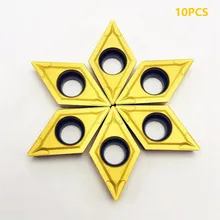 10 pces dcmt070204 us735 dcmt21.51 torneamento interno ferramenta de torneamento carboneto ferramenta ferramenta torno ferramenta ccmt