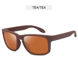 Vintage Square Polarized Sunglasses UV400 - Unisex Stylish Black Outdoor Shades (Polarized)