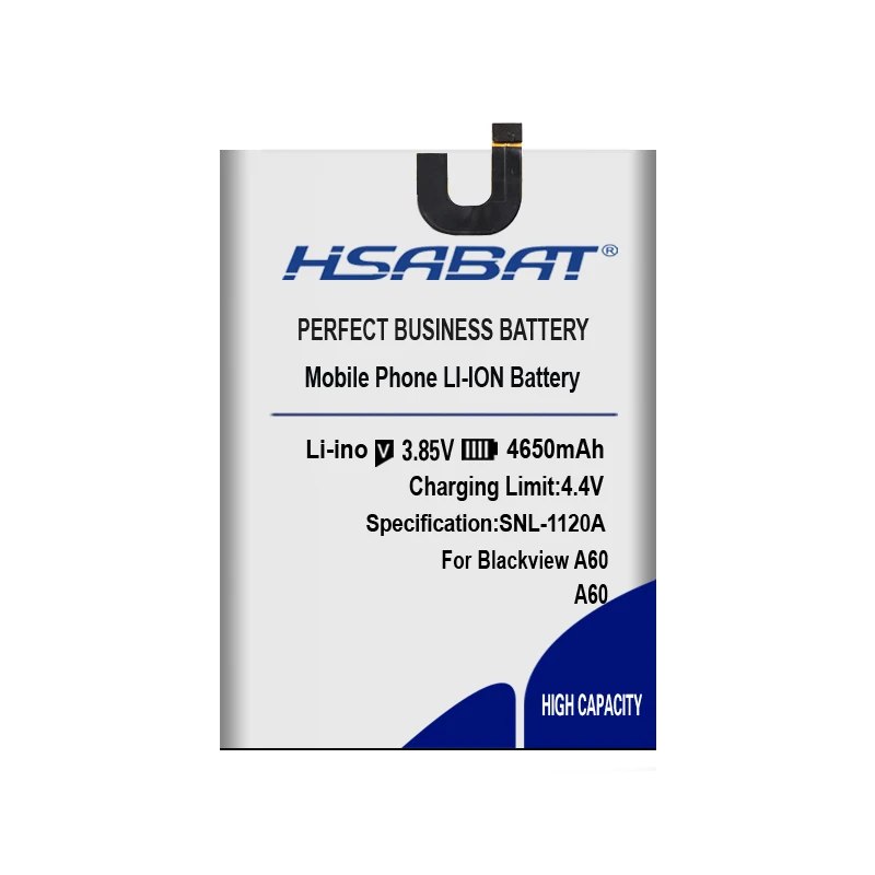 Аккумулятор HSABAT 0 Cycle 4650mAh для Blackview A60 высококачественный запасной аккумулятор для мобильного телефона