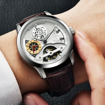 

PAGANI DESIGN Watch Men Leather Tourbillon Automatic Self-Wind Men Wrist Watch Man Mechanical Steel Watches Relogio Masculino