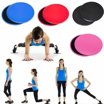 

2 Pcs Yoga Fitness Abdominal Trainer Circular Slip Disc Abs Strength Coordinated Training Slip Mat