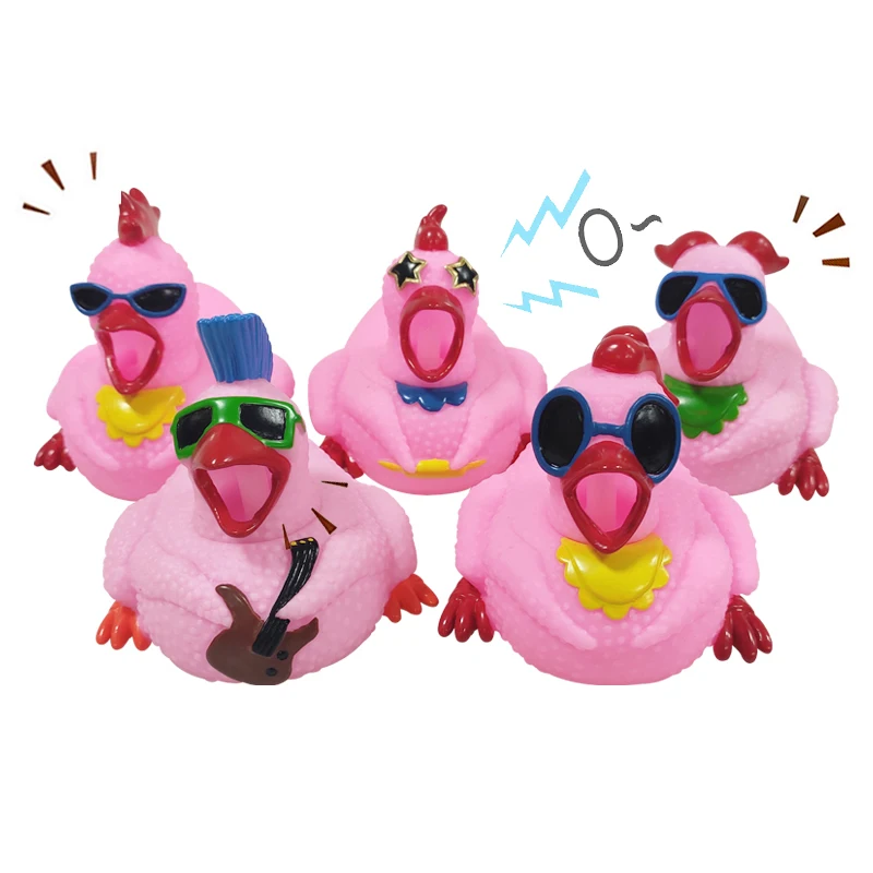 1PCS Pink Green Yellow Pets Dog Toys Screaming Duck Squeeze Sounding  for Dogs Funny Squeaky Dog Chew Toys Baby bath play Toy