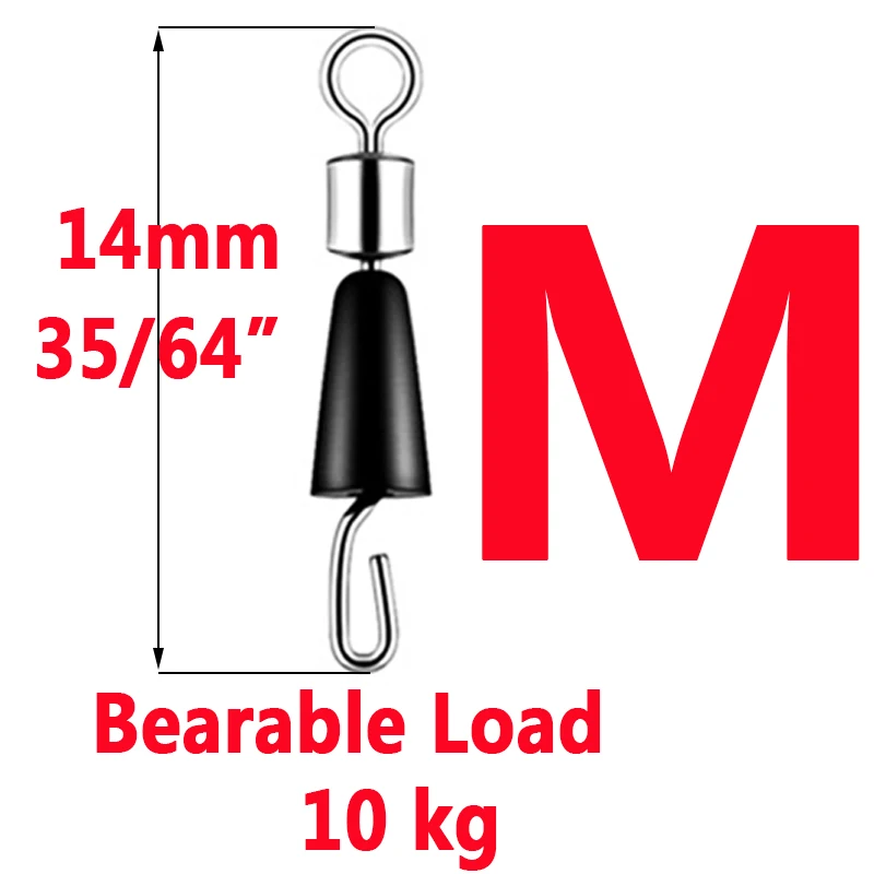 M 30pcs Simpleyi 30 шт./лот рыболовные Вертлюги шарикоподшипник вращающиеся твердые кольца рыболовный разъем поворотный Рыболовный крючок аксессуары - Цвет: M 30pcs